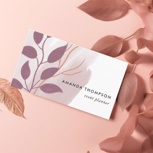 Carte de visite abstraite Rose Gold et Blush Pink