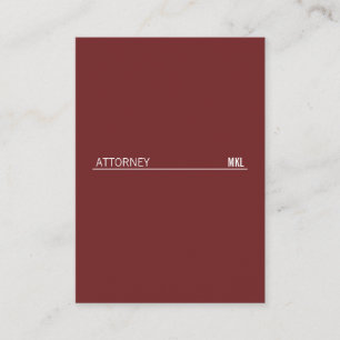 Carte De Visite Accent Entreprise/Ligne (Rouge profond)