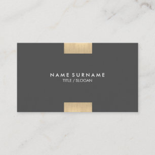 Carte De Visite Accent moderne élégant d'or imprimé par Papier