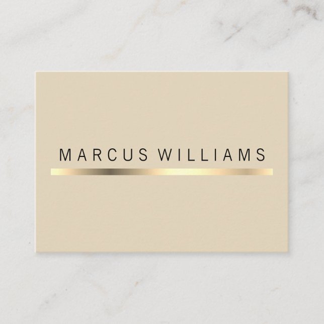 Carte De Visite Accentuation de la barre d'or de l'entreprise / Be (Devant)