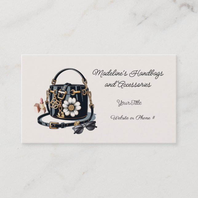 Carte de visite Accessoires de Sac à main de Desig (Devant)