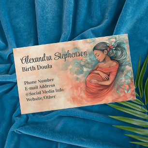 Carte De Visite Accompagnante à la naissance Mère Bébé Art Accouch