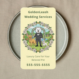 Carte De Visite Accompagnateur de Mariage d'Animaux de Compagnie, 