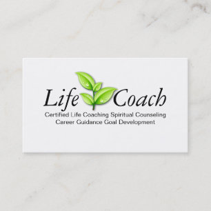 Carte De Visite Accompagnement Spirituel Coach de Vie Verte