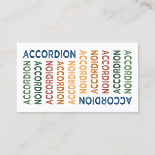 Carte De Visite Accordion couleur mignonne