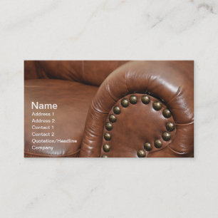 Carte De Visite accoudoir et pointes pour une chaise en cuir