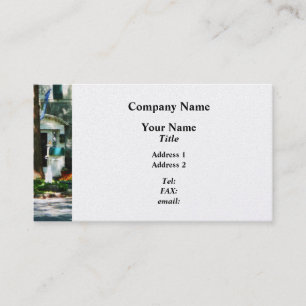 Carte De Visite Accueil Avec Boucles Turquoise