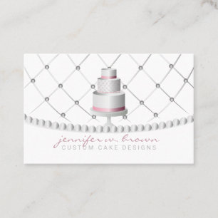 Carte De Visite Accueil Bakers rose Grey Mariage Anniversaire Gâte