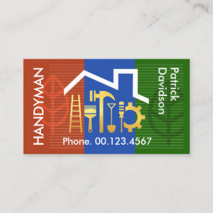 Carte De Visite Accueil Construction Paysage Outils Or