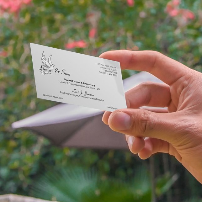 Carte De Visite Accueil funéraire et crématoire (Créateur téléchargé)