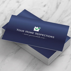 Carte De Visite Accueil Inspections Immobilier Royal Blue