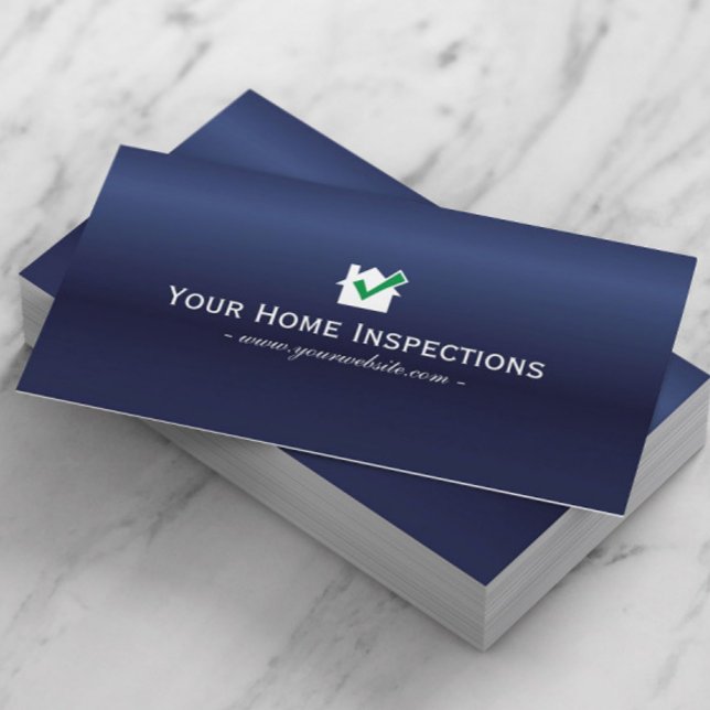 Carte De Visite Accueil Inspections Immobilier Royal Blue (Créateur téléchargé)