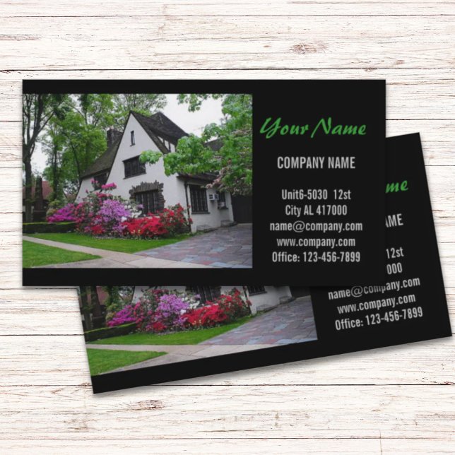 Carte De Visite Accueil Rénovation toiture Construction Immobilier (Home Renovation roofing Construction Real Estate Business Card)
