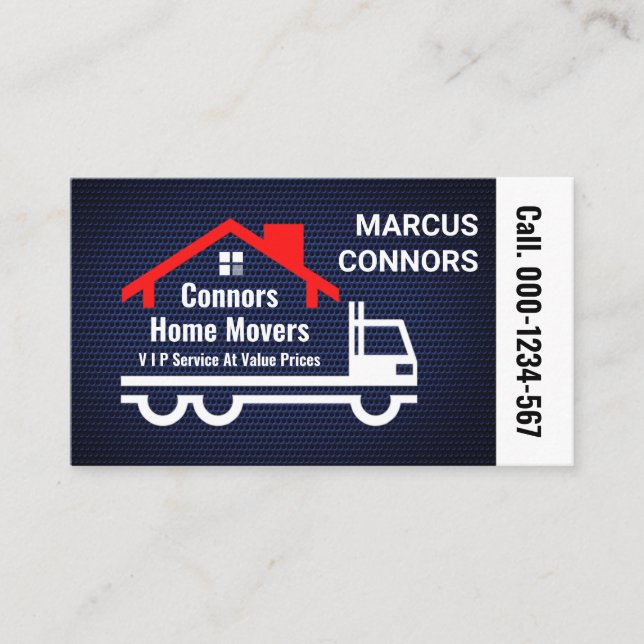 Carte De Visite Accueil Transport En Mouvement Sur Maillage De Fil (Devant)