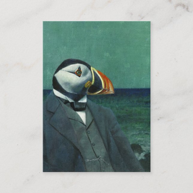 Carte de visite ACEO de Puffin Gentleman (Devant)