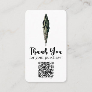 Carte De Visite Achat de cadeau vintage Sage QR Connexion aux médi