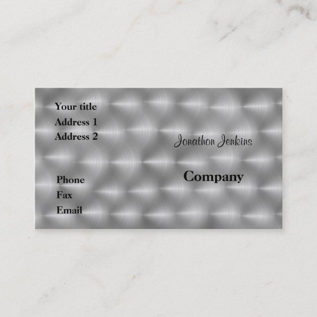 Carte De Visite Acier brossé (Devant)