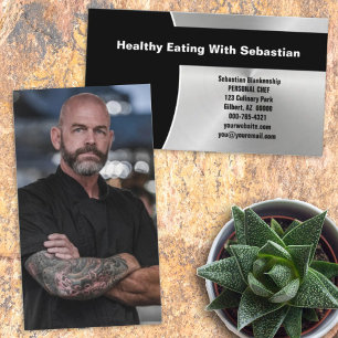 Carte De Visite Acier brossé professionnel AVANT Photo personnalis