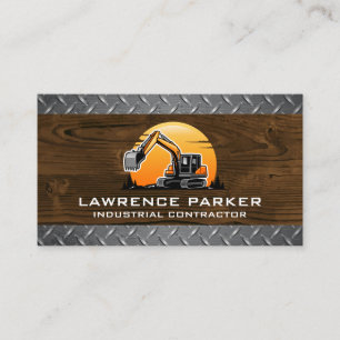 Carte De Visite Acier et bois   Équipement de construction