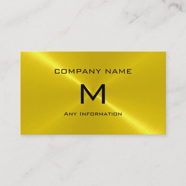 Carte De Visite Acier inoxydable métallisé or (Devant)