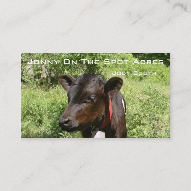 Carte De Visite Acres de Jonny sur place (Devant)