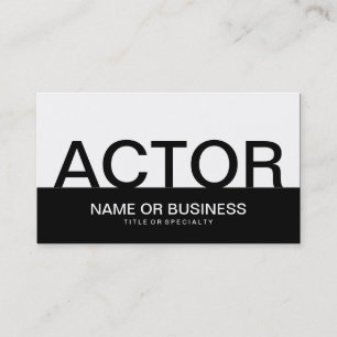 Carte De Visite ACTEUR gras