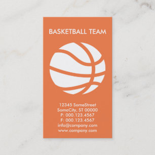 Carte De Visite activité de basket-ball sur mesure