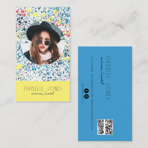 Carte De Visite Actor Model Singer DJ Photo QR code Social Media