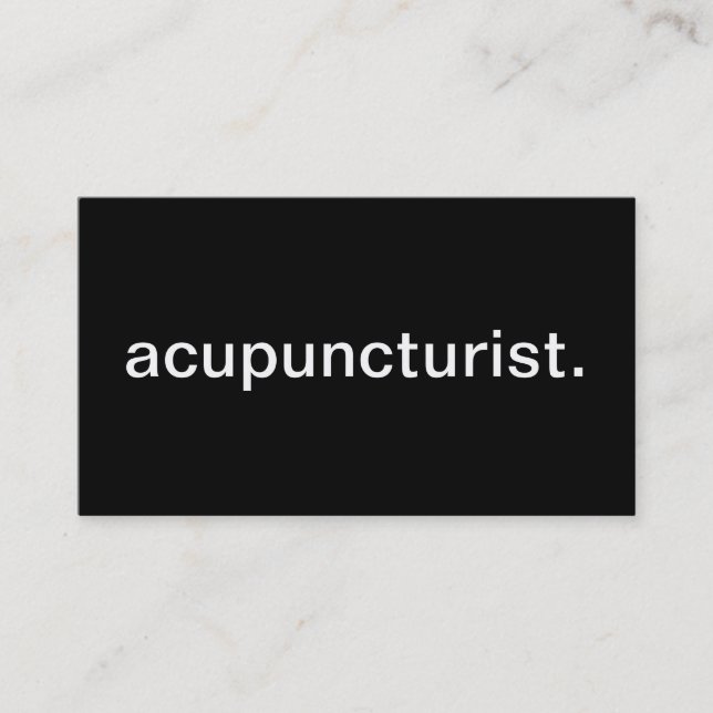 Carte De Visite Acupuncteur (Devant)