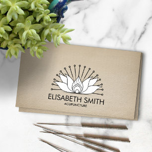 Carte De Visite Acupuncture Lotus - Noir et blanc
