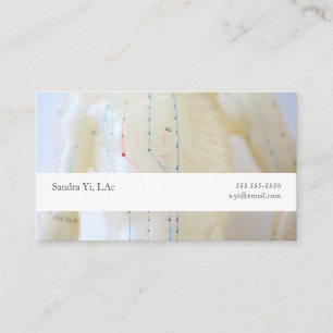 Carte De Visite Acupuncture torse et bras avec champ de texte