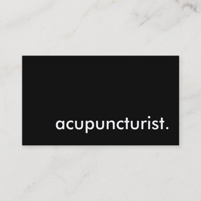 Carte De Visite acupuncturiste. (Devant)