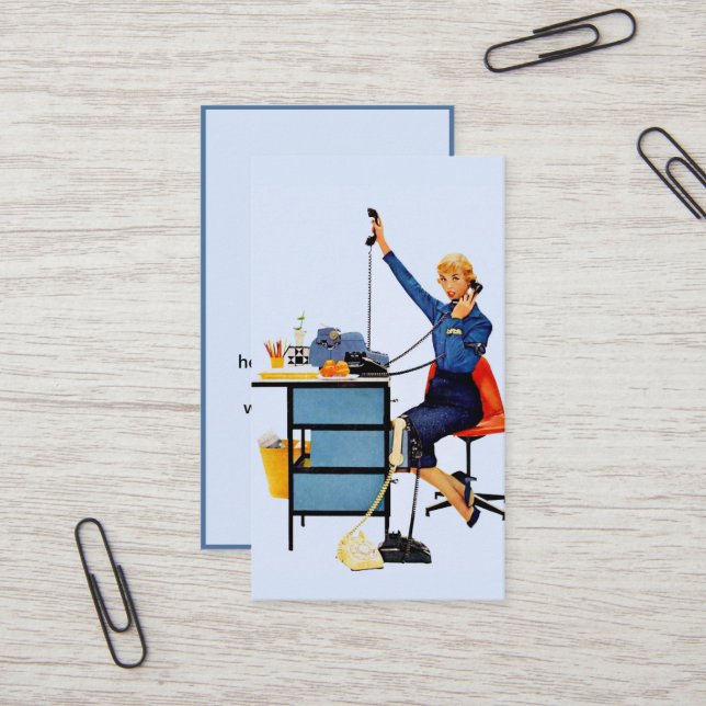 Carte De Visite Administrative Assistant Business Card (Devant/Arrière en situation)