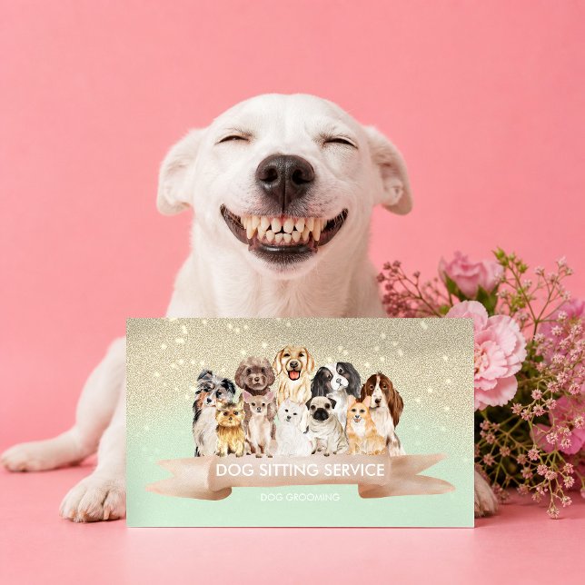 Carte De Visite Adoption de chien sauvetage chiot (Créateur téléchargé)
