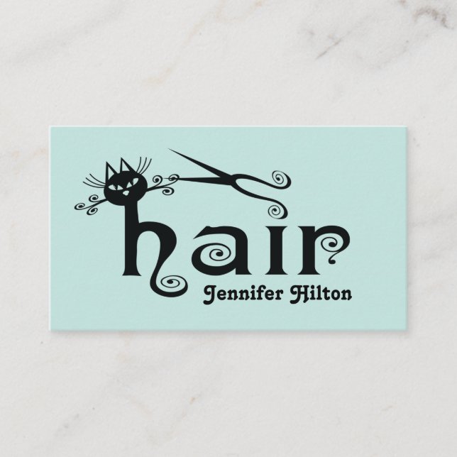 Carte De Visite Adorable chic chic chic chic chignon cheveux logo (Devant)