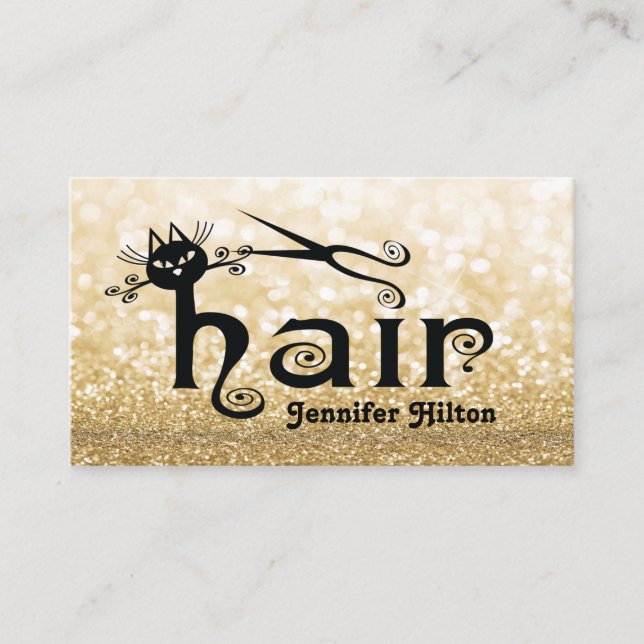 Carte De Visite Adorable chic chic chic chic chignon cheveux logo (Devant)