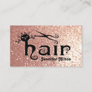 Carte De Visite Adorable chic chic chic chic chignon cheveux logo
