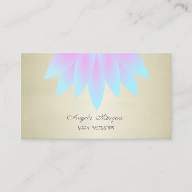 Carte De Visite Adorable Élégant Chic Fleur de Lotus (Devant)