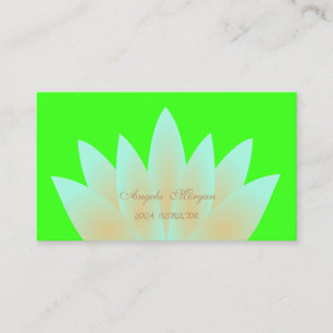 Carte De Visite Adorable Élégant Lotus Flower Neon Green