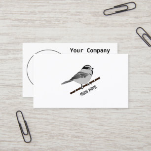 Carte De Visite Adorable Mountain Chickadee Bird Illustrated