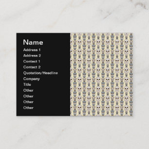 Carte De Visite Adorables Petits Hiboux Motif sur Jaune Clair