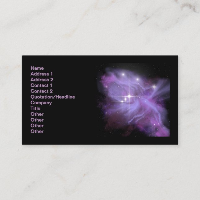 Carte De Visite Adoration de la galaxie spatiale (Devant)