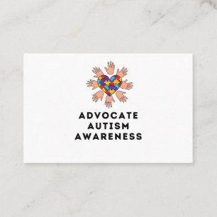 Carte De Visite Advocate Autism awareness