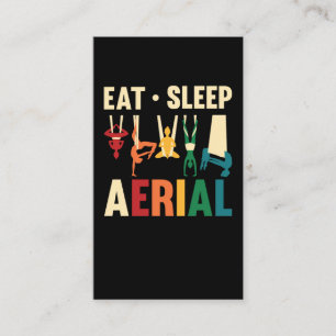 Carte De Visite Aérialist Femmes Aérienne Yoga Soies