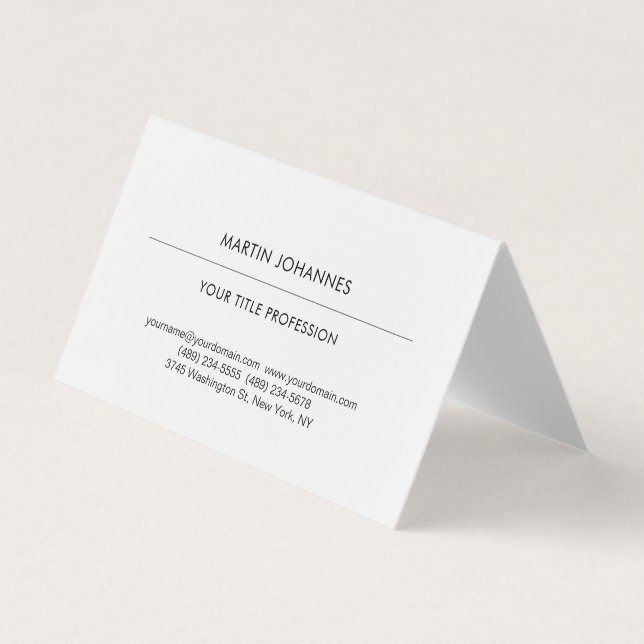 Carte De Visite Aesthetic simple professionnel noir et blanc moder (Devant)
