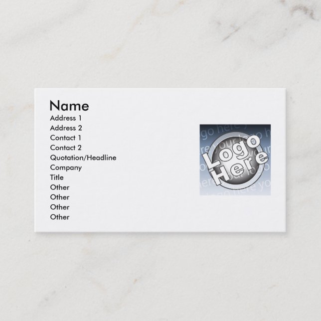 Carte De Visite Affaires (Devant)