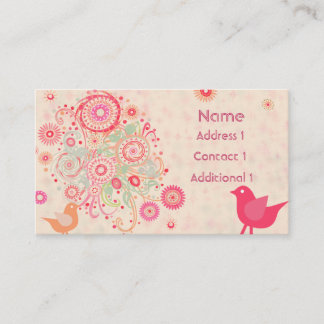 Carte De Visite Affaires assez florales