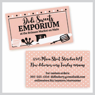 Carte De Visite affaires c d'ustensiles de chef de pâtisserie de