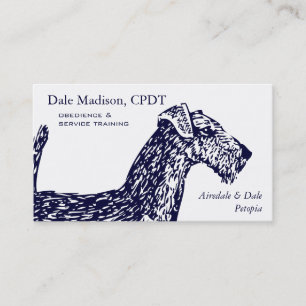 Carte De Visite Affaires de chien d'Airedale