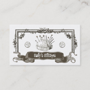 Carte De Visite Affaires de couture vintages de Crafter d'ouvrière